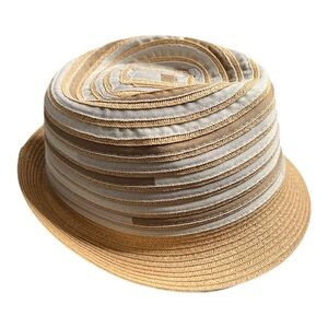 Striped Tan Women's Hat